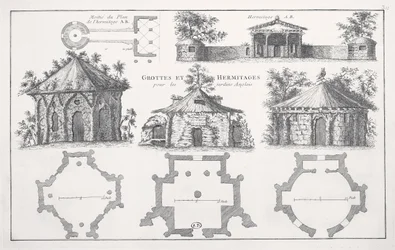 Dessins pour des grottes et des ermitages dans les jardins anglais